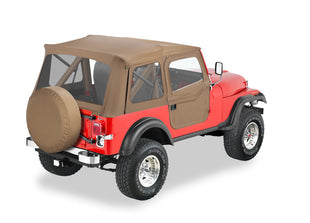 Jeep CJ5 Soft Top Supertop Classic Squareback Soft Tops For Jeep 1976-1983 CJ5 Clear Tan Bestop