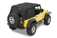 Replace-A-Top for Trektop Hardware For Jeep 1997-2006 Wrangler TJ Tinted Black Diamond Fabric Bestop