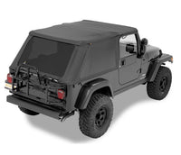 Replace-A-Top for Trektop Hardware For Jeep 2004-2006 Wrangler TJ Tinted Black Diamond Fabric Bestop