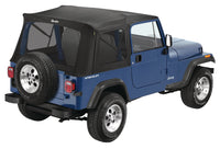 Jeep Wrangler Soft Top Supertop Classic Squareback Soft Tops For Jeep 1997-2006 Wrangler TJ Tinted Black Diamond Bestop