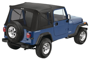 Jeep Wrangler Soft Top Supertop Classic Squareback Soft Tops For Jeep 1997-2006 Wrangler TJ Tinted Black Diamond Bestop