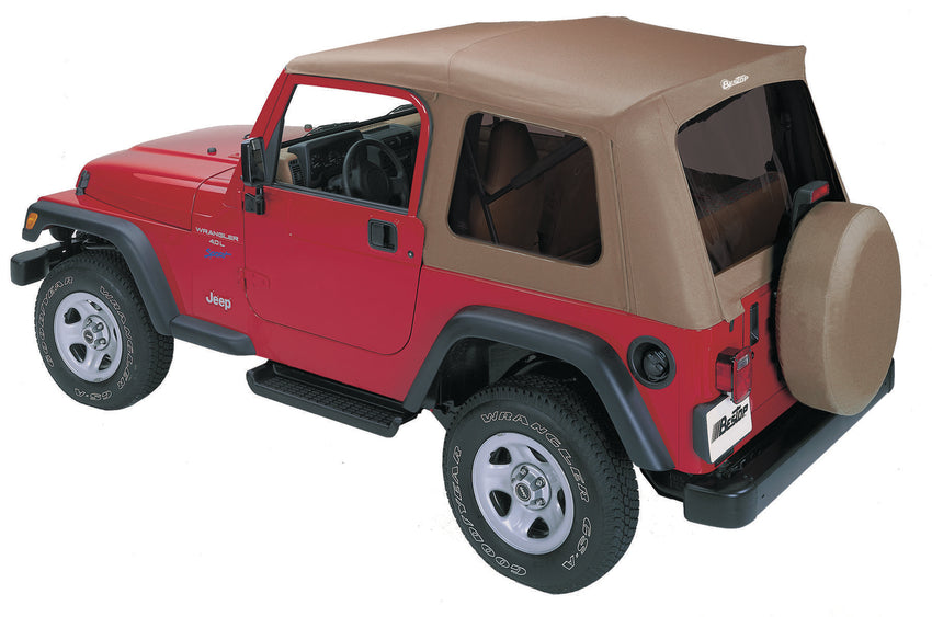 Jeep Wrangler Soft Top Supertop Classic Squareback Soft Tops For Jeep 1997-2006 Wrangler TJ Tinted Spice Bestop