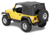 Jeep Soft Top Supertop Squareback Soft Top For Jeep 1997-2006 Wrangler TJ Black Denim Bestop