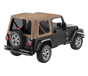 Jeep Soft Top Supertop Squareback Soft Top For Jeep 1997-2006 Wrangler TJ Spice Bestop