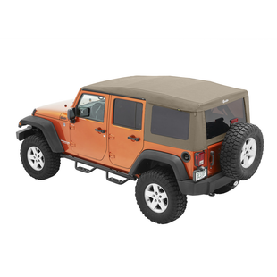 Supertop Ultra Squareback Soft Top For Jeep 2007-2018 Wrangler JK 4 Door Pebble Beige Bestop