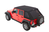 Trektop Slantback Soft Top For Jeep 2007-2018 Wrangler JK 4 Door Black Diamond Bestop